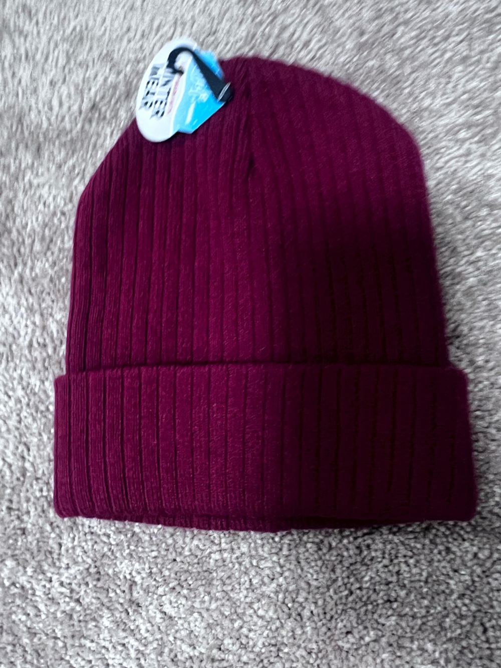 New bungundy unisex beanie one size